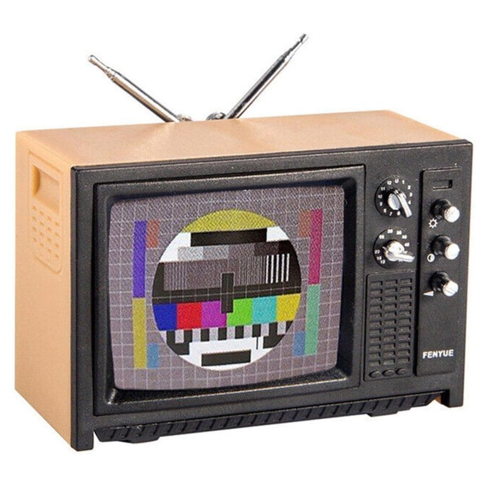 1 12 Scale Dollhouse Accessories, Plastic Vintage Mini Dollhouse Accessories TV, DIY Miniature, Miniature