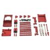 BritBolt MN168 MN78 Link Rod Pull Rod Mount Oil Shock Absorber Drive Shaft Beam Upgrade Parts Compatible with 1 12 Scale RC Car Metal Chassis Accessories Compatible with Various Models(Red) view 1