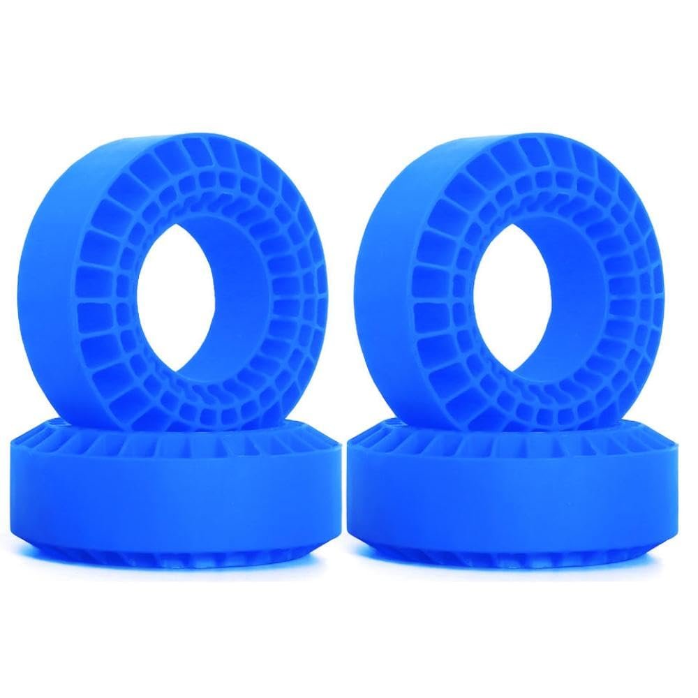 BritBolt 4pcs 1.9 Inch Rubber Wheel Tires Insert Foam Compatible with 1 10 Scale RC Crawler Cars Fits Models Like TF2 GEN8 and Similar Vehicles(Blue)