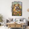1000-piece French Bulldog in The Flowers Adult Wooden Puzzle, Intellectual Challenge, Stress-Relieving Puzzle, Relaxing Family Activity, Decoration, Size: 29.5 x 19.7 in view 2