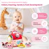 PADONISE Baby Toys 6-12 Months, Montessori Sensory Newborn Toys, Stuffed Farm Animals with Rattle, Mirror, Crinkle Paper, Gift for 6-12 12-18 Months 1-3 Year Old Toddlers Boys Halloween Girls view 3