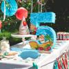 Blue Sea Number 5 Pinata, 16 Inch Hawaii Beach Theme Piata for 5th Birthday Party Decorations with Stick, Blindfold and Confetti (Blue Sea 5 Pinata) view 4