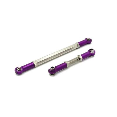 BritBolt MN78 MN82 MN168 Metal Steering Link Tie Rod Set Compatible with 1 12 Scale RC Cars Compatible with Various Models(Purple)