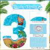Blue Sea Number 3 Pinata, 16 Inch Hawaii Beach Theme Piata for 3rd Birthday Party Decorations with Stick, Blindfold and Confetti (Blue Sea 3 Pinata) view 3