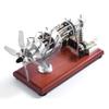 Kafoopolly 16 Cylinder Swash Plate Butane Powered Quartz Glass Hot Cylinder Stirling Engine Model view 2