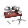 Kafoopolly 16 Cylinder Swash Plate Butane Powered Quartz Glass Hot Cylinder Stirling Engine Model view 3