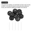 MECCANIXITY 10pcs Toy Car Tires 32mm OD, 10.5mm Thick, RC Model Car Wheels with 2mm OD x 100mm Long Shaft Round Rod Axles for DIY RC Car Truck Boat Helicopter Model, Silver Grey view 4