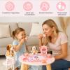 Lajeje Dog Toys for Kids  Plastic Tea Party Set for Toddlers & Little Girls Ages 3-8, Puppy-Themed Pretend Play Kitchen Toy with Teapot, Cups, Saucers, Desserts & Tray | Birthday Gift Idea view 3
