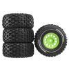 4pcs 65mm Rubber Tire For MJX HYPER GO 14301 14302 14303 1/14 RC Car Upgrade Parts Accessories(Green) view 1