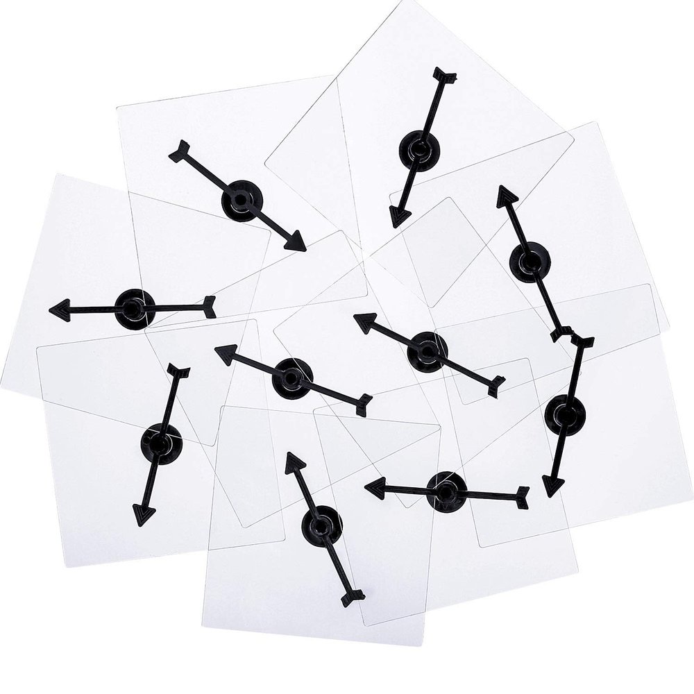 Wovnet 30 Pack Transparent Spinners for Classroom Clear Spinners Dry Erase Math Game with Rotating Arrow