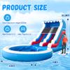24FT Commercial Grade Inflatable Water Slides for Adults Kids Giant Pool Drainage(Without Blower) 100% PVC Inflatable Adult Water Slides for Backyard Ocean Outdoor Blow up Park Rental 24x13x12ft view 2