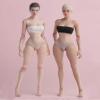 1/6 Scale Female Action Figure Body, Flexible Joint 12 inches Action Figure Body Model (NO HEAD) with Various Detachable Feet & Hands Shapes Accessories (Narrow-waisted Figure - Light Suntan Skin) view 1