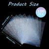100 Pcs Photocard Sleeves Laser Flashing Card Sleeves Trading Card-Sleeves Holographic Foil Protective Cover Foil Card Protective Sleeve - Starry Style,65x90mm view 2
