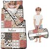 Personalized Western Cowboy Nap Mat Set for Boys Custom Name Toddler Sleeping Bag with Pillow & Blanket Kids Sleep Mat for Preschool, Daycare, Kindergarten view 1