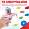 Sumind 2 Pcs Foam Disc Shooter Disc Launcher Zip Shot Shooter Blasters for Birthday Gifts Family Gatherings Games Outside Yard Activities (Red,Pink) view 2