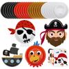 24 Pack Arts and Crafts Kits for Kids, DIY Creative Pirate Paper Plate Craft Kit, Make Your Own Pirate Plate Crafts Sets, Fun Preschool Classroom Birthday Party Art Activities for Boy & Girl view 1