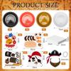 24 Pack Arts and Crafts Kits for Kids, DIY Creative Pirate Paper Plate Craft Kit, Make Your Own Pirate Plate Crafts Sets, Fun Preschool Classroom Birthday Party Art Activities for Boy & Girl view 2