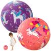 PlayZap 2 Pack Playground Balls for Toddlers, Unicorn Kickballs for Kids 3-12, 8.5" Rubber Bouncy Balls with Pump, Indoor & Outdoor Dodgeball Toys for Boys & Girls Gifts view 1