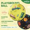 PlayZap 2 Pack Playground Balls for Kids, Planet & Vehicle Cars Kickballs for Toddlers 3-8, 8.5 in Rubber Balls with Pump, Indoor & Outdoor Dodgeball Toys for Boys & Girls Gifts view 2