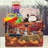 RPWOBBYQ Autumn Truck Dogs Storage Bins Theme Storage Nursery Baskets with Handle Closet Collapsible Organizer Shelf Boxes for Book Cloth 15119.5 IN view 4
