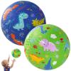 PlayZap 2 Pack Playground Balls for Toddlers, Dinosaur Kickballs for Kids 3-12, 8.5" Rubber Bouncy Balls with Pump, Indoor & Outdoor Dodgeball Toys for Boys & Girls Gifts view 1