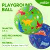 PlayZap 2 Pack Playground Balls for Toddlers, Dinosaur Kickballs for Kids 3-12, 8.5" Rubber Bouncy Balls with Pump, Indoor & Outdoor Dodgeball Toys for Boys & Girls Gifts view 2