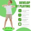 Seenelling Kids Maze Balance Board Plastic Wobble Rocker Balance Board with Mini Balls Load 170lb for Balancing Exercise Equipment Game Boys Girls Physical Therapy 18.5 x 14.57 Inch(Green,Round) view 4