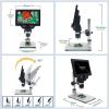 ZTBH Microscope Accessories Kit G1200 Digital Microscope 7 Inch Soldering Microscope LCD Display 1-1200X Amplification Microscope Microscope Slides(Power Supplies) view 2