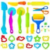 28Pcs Dough and Clay Play Tools Kit for Kids, Modeling Clay Accessories with Animal Cutters, Rolling Pins, Safety Scissors, Dough Extruder & Rollers view 1