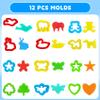28Pcs Dough and Clay Play Tools Kit for Kids, Modeling Clay Accessories with Animal Cutters, Rolling Pins, Safety Scissors, Dough Extruder & Rollers view 4