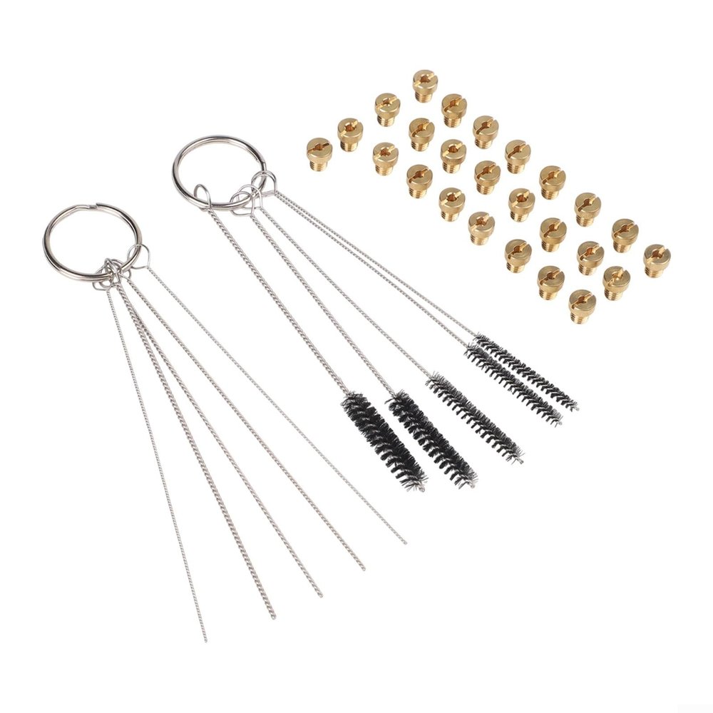 25 M6 Main Nozzles for Carburettor with Cleaning Brush For Scooter and Motorcycle Compatible