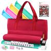 American Mahjong Tile Set  166 White Tiles, 4 All-in-One Color Racks with Pushers, 3 Dice, Portable Red Carrying Bag  Complete Mahjong Game Set view 1