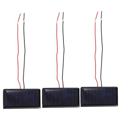 Happyyami 3pcs Mini Solar Panel Module DIY Solar Cell Kit for Camping Outdoor Use Portable Charging for Smartphones Tablets