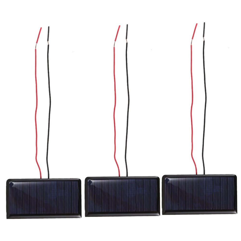Happyyami 3pcs Mini Solar Panel Module DIY Solar Cell Kit for Camping Outdoor Use Portable Charging for Smartphones Tablets