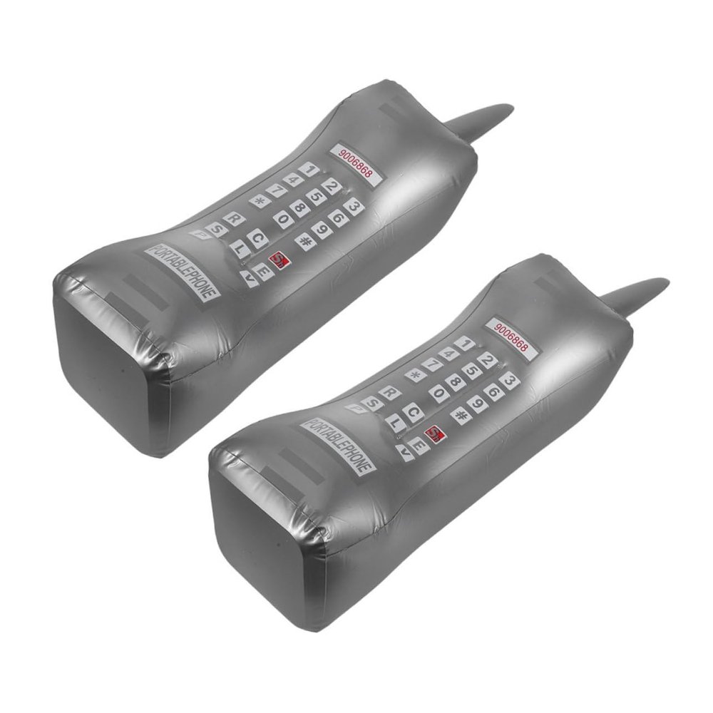 HOUDERCO 2pcs Inflatable Mobile Phone for Retro Cell Phone Prop for Role Play for Outdoor Activities Travel Enhances Imagination Communication Skills