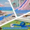 Tenndar Flex Track 15 Ft Starter Set  Flexible Race Car Ramp Track for Kids, Double-Sided Racetrack for 1:64 Diecast Cars, Compatible with Hot Wheels, Ages 3 & Up with Suction CupsBlue view 4