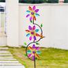 3-in-1 Metal Wind Spinner for Yard and Garden, Outdoor Windmill Garden Decor, Kinetic Art with Weatherproof Finish, Kinetic Yard Art for Lawn or Pathway(110 * 30CM(43.3 * 11.8IN)) view 1
