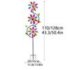 3-in-1 Metal Wind Spinner for Yard and Garden, Outdoor Windmill Garden Decor, Kinetic Art with Weatherproof Finish, Kinetic Yard Art for Lawn or Pathway(110 * 30CM(43.3 * 11.8IN)) view 2
