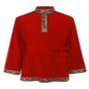 ACSUSS Boys Medieval Costume Viking Tunic Knight Warrior Templar Renaissance Pirate Shirts with Belt Red 14 Years view 3