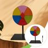 Fancyes Tabletop Prize Turntable with Marker Lucky Draw Roulette Wheel Fortune Wheel for Interactive Learning Game Birthday Party Pub, 6 Grids view 3