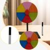 Fancyes Tabletop Prize Turntable with Marker Lucky Draw Roulette Wheel Fortune Wheel for Interactive Learning Game Birthday Party Pub, 6 Grids view 4