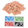 ERINGOGO 1 Set Bingo Game Wooden Bingo Number Cards Chess Pieces for Parties Family Gatherings and Events Props for Interactive Gameplay and Fun view 1