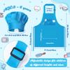 R HORSE Kids Apron and Chef Hat Set - 2Pcs Blue Big Brother Adjustable Children Kitchen Apron, Dress up Role Play Chef Toy Cooking Baking Painting and Training Kit for Boys Funny Cooking Birthday Gift view 2
