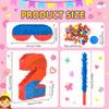 Bonafonso Superhero Birthday Decorations, Number 2 Spider Pinata 16 Inch with Piata Stick, Blindfold, Confetti for Boys and Girls Kids Birthday Party Supplies (2th) view 4