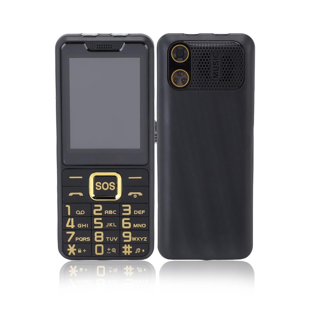 LICAEVEY Cell Phone for Seniors, 2.6in HD Display Unlocked Phones with SOS & Flashlight, 2500mAh Easy to Use Dumb Phone with Loud Volume, Voice Recorder, 3 Card Slots (Black)