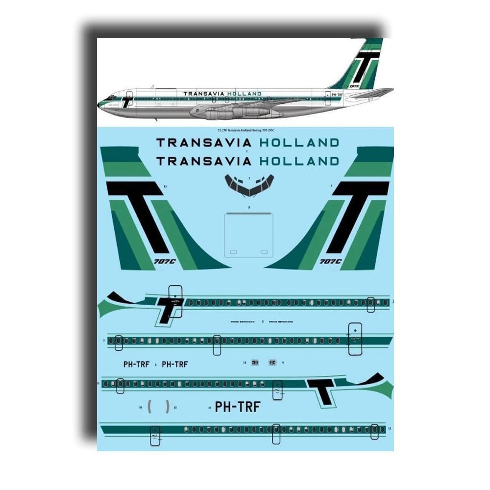 26Decals 72-278 1/72 Transavia Holland 707-355C Decal for Plastic Model kit