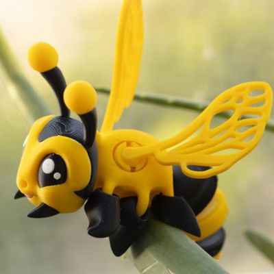 Articulated Honey Bee Figurine  Poseable 3D Printed Insect Desk Toy for Teens and Adults  Cute Collectible Bug Gift or Decor Accent  3D Printed in Canada