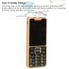LICAEVEY Cell Phone for Seniors, 2.6in HD Display Unlocked Phones with SOS & Flashlight, 2500mAh Easy to Use Dumb Phone with Loud Volume, Voice Recorder, 3 Card Slots (Gold) view 4
