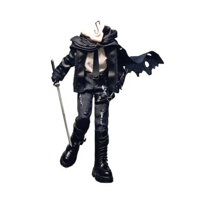 1/12 Action Figure Clothes,Leather Jacket 4-piece Set for 6" Action Figures,1:12 Scale mininature Clothing Suit. (4-piece Set)