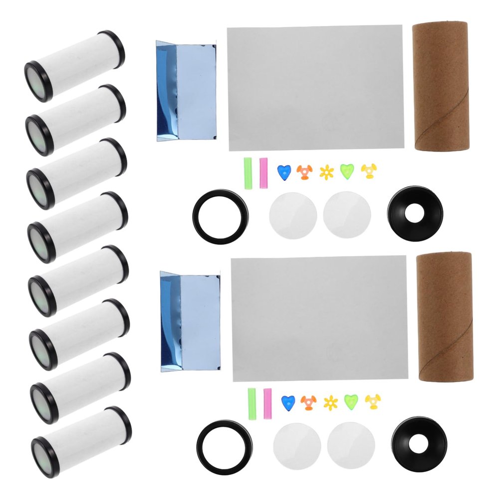 COSMEVIVI DIY Kaleidoscope Kit for Kids 8x3CM Small Size Creative Paper Plastic Toy Educational Craft for Children Outdoor Fun Party Favor Set